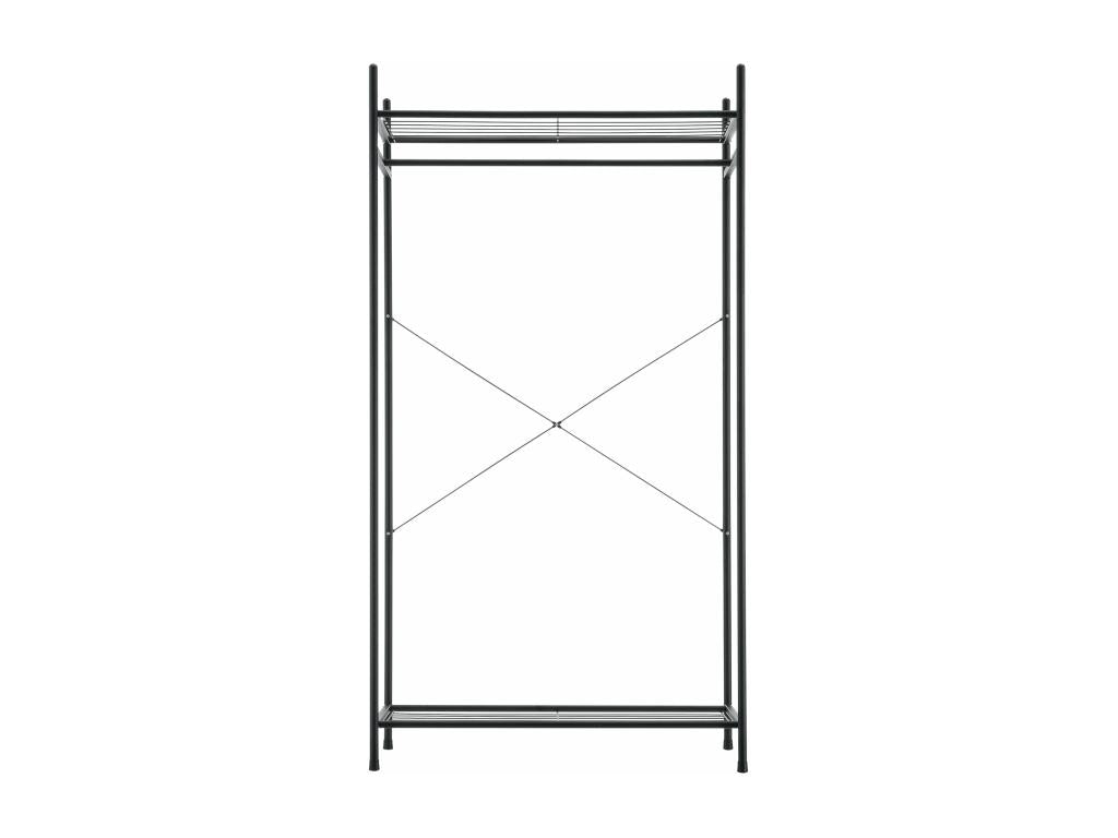 Wardrobe with shelves, black cabinet, 80x40x150 cm, 03 0008150 PIUY56385